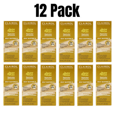 Clairol SOY4PLEX Liquicolor 7N 87N Medium Neutral Blond Bulk Lot 12 Pack 2oz NEW