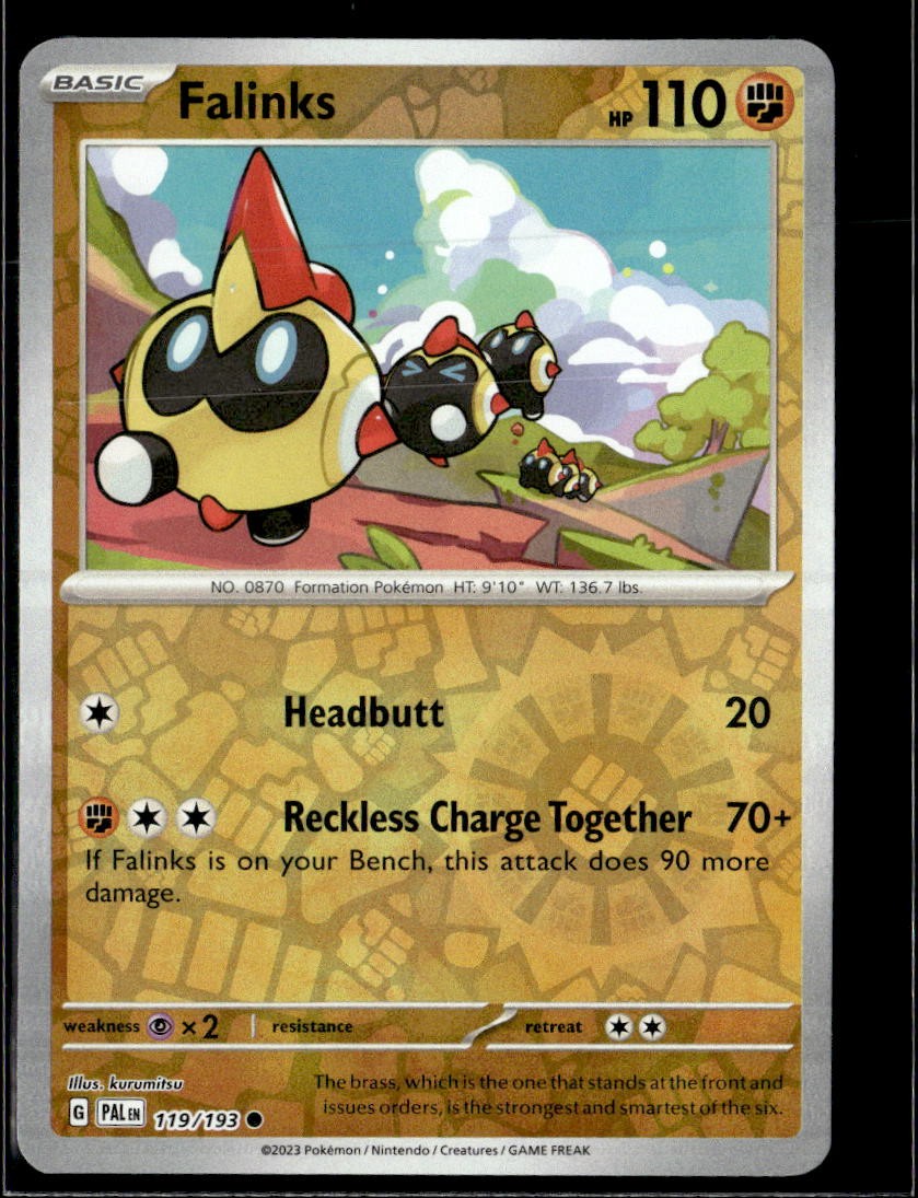 Pokemon Falinks 119/193 Paldea Evolved Reverse Holo Common 4 Card Lot LP
