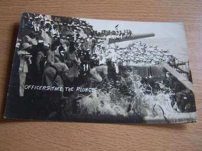 HMS Repulse Crew Vintage Foto Offiziere im Tauchmarineschiff Marine Naval