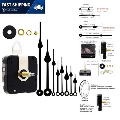 Youngtown High Torque Long Shaft Clock Movement - 1-3/32 Inch for DIY Projects