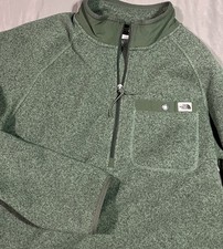 the north face gordon lyons 1/4 zip Fleece Pullover Size Large Forest Green