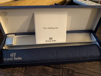 RARE New Grand Seiko VIP Folding Fan Sensu by Ibasen Boxed Pouch Factory Sealed