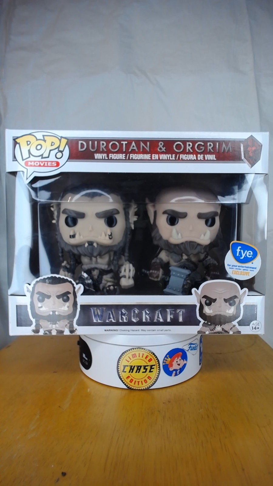 Funko Pop! : Warcraft - Durotan & Orgrim 2 Pack FYE Exclusive DAMAGE