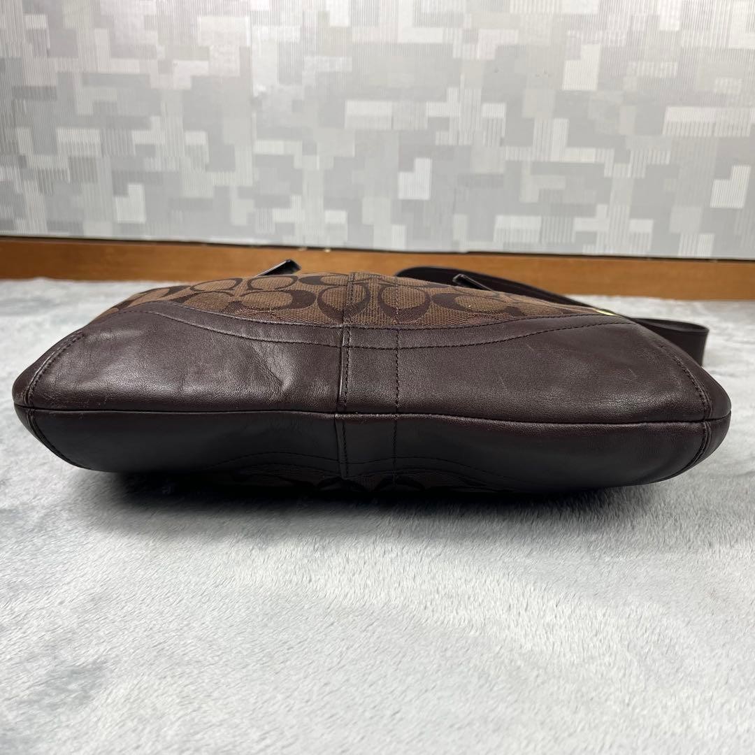 Coach Shoulder Bag Brown Signature thumbnail 6