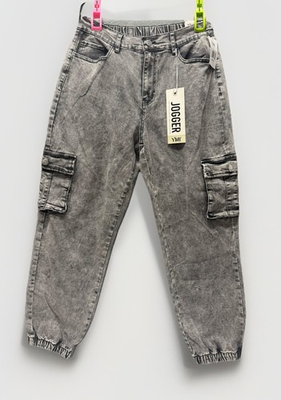 #ad Women’s Denim Joggers Grey Acid Washer Y2K Streetwear Brand New XL Runs Smaller $28.78