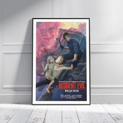 Resident Evil Requiem Leon S Kennedy Gaming Poster