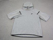 NIKE Hoodie Mens Large Gray Tech Fleece Pullover Sweatshirt Sportswear Tech