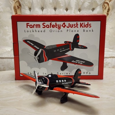 1996 Third In A Series Farm Safety Just Kids Lockheed Orion Plane Bank 