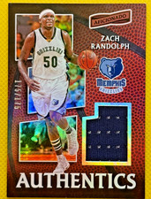 Zach Randolph #46 - 2016 Panini Aficionado Authentics [MEM] Bookend /175 🐻