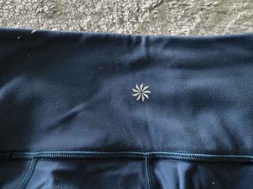 Athleta XXS Leggings Paket (2) Salutation Stash Pocket Tight Navy Blue & Teal - Bild 13 von 20