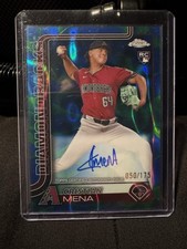 2025 Topps Chrome - Rookie Autographs Cristian Mena   Wave Refractor /175