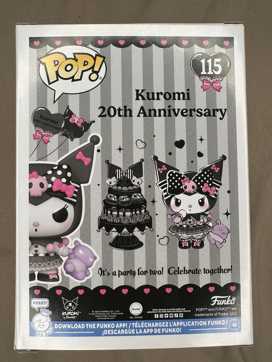 Funko Pop Sanrio: Kuromi Pop Figure 20th Anniversary Figure w