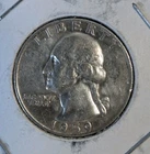 1959-D UNC Mint State 90% Silver quarter USA - 0.9 silver coin