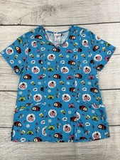 Scrubstar Scrub Top Women Size Small Ladybug Uniform Top with Pockets - NEW