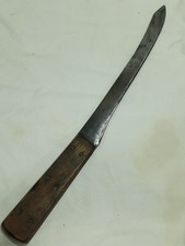 Vintage Meat Butcher Knife 11.5 Blade Wood Ha...