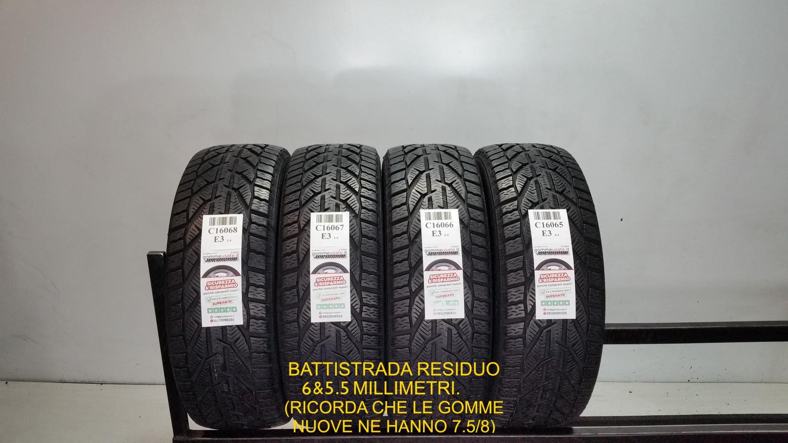 GOMME USATE TERMICHE 195/55R16 87H TIGAR WINTER PNEUMATICI C16068