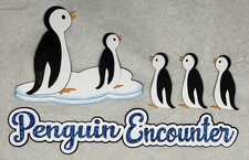 Penguin Encounter Title Die Cut Embellishment Scrapbook Set of 5