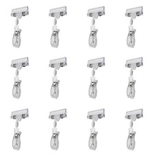 HD6006 Swivel Merchandise Sign Display Clips Clear Retail Organizer 12 PCS