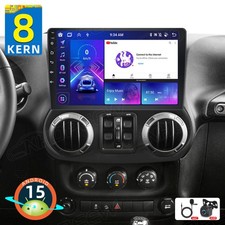 Autoradio 6+128G Android 15 CarPlay GPS Navi RDS per Jeep Wrangler JK 2007-2016