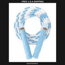 Yuedong Beaded Jump Rope for Kids, Tangle-Free TPE Soft Segmented Skipping Rope