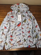 LA Soul Grey Hoodie Lightweight Cotton Blend BIRDS Sweatshirt Size M