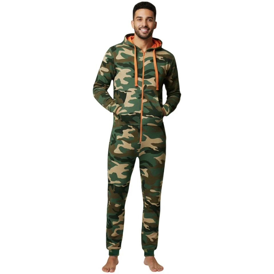 Urban Road Erwachsene Unisex Woodland Camouflage Onezee | tarnfarben 1Onesie1 All in One - Bild 4 von 4