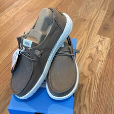Hey Dude Wendy Stretch Canvas Taupe Loafers 40902-214 Womens Size 8 NEW