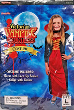 Victorian Vampire Countess Halloween Costume Youth Size LG Girls Kangaroo NEW