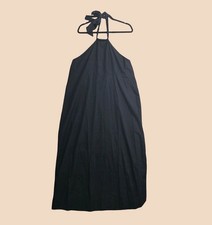 PrettyLittleThing Plus Maxi Dress Womens Plus Size 20 Black Halter A Line NEW