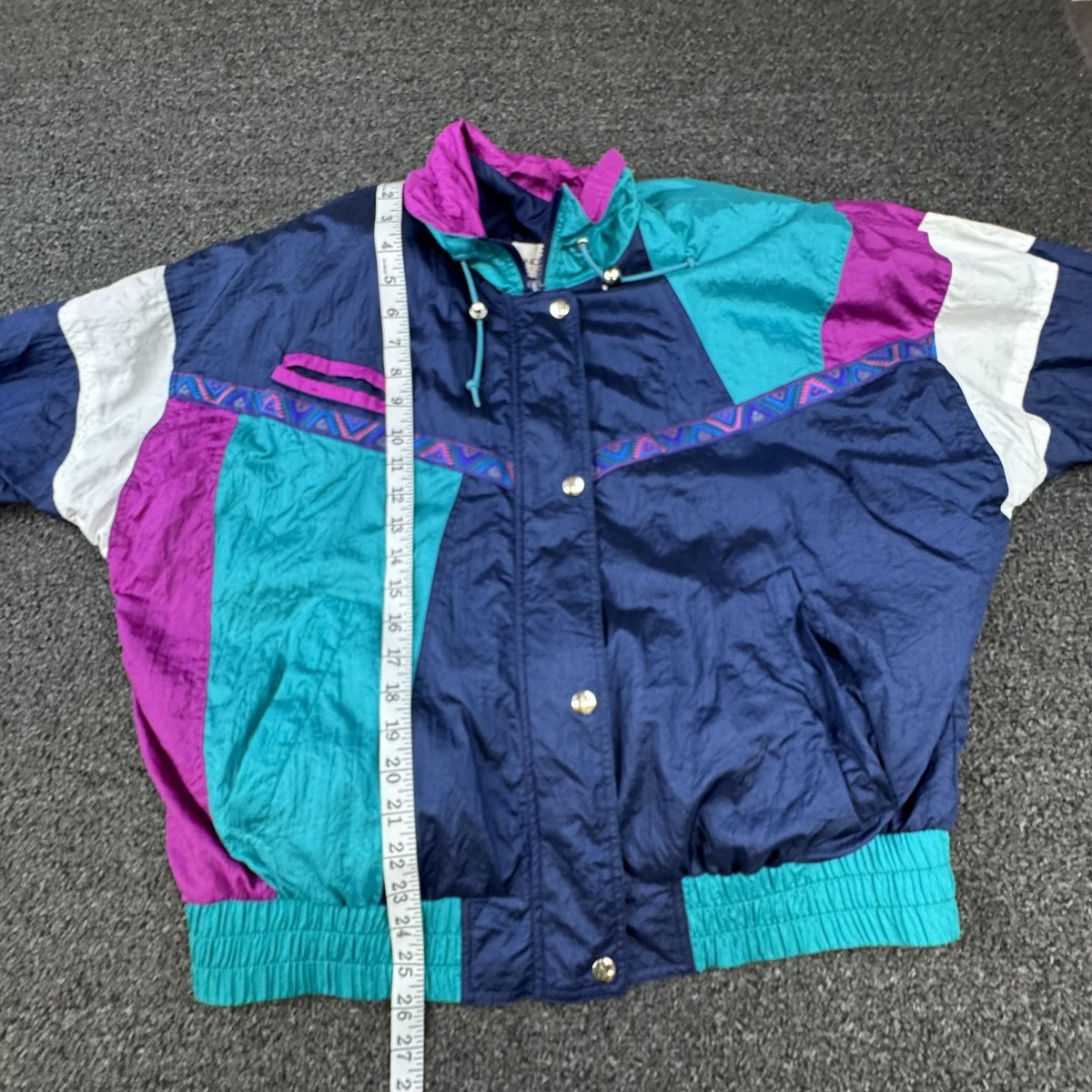 Vintage Andy Johns Jacket Mens Medium Colorblock Windbreaker Nylon