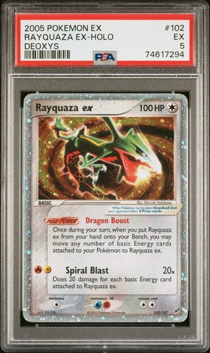 Rayquaza ex graded PSA 5 for sale on eBay