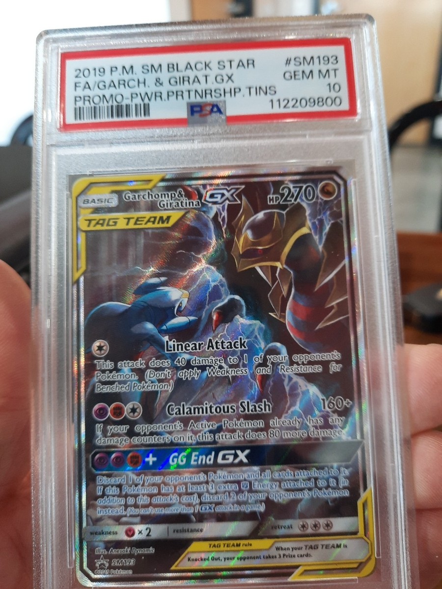 Garchomp & Giratina GX Psa 10 Gem Mint 2019 Sm193 Tag Team FA