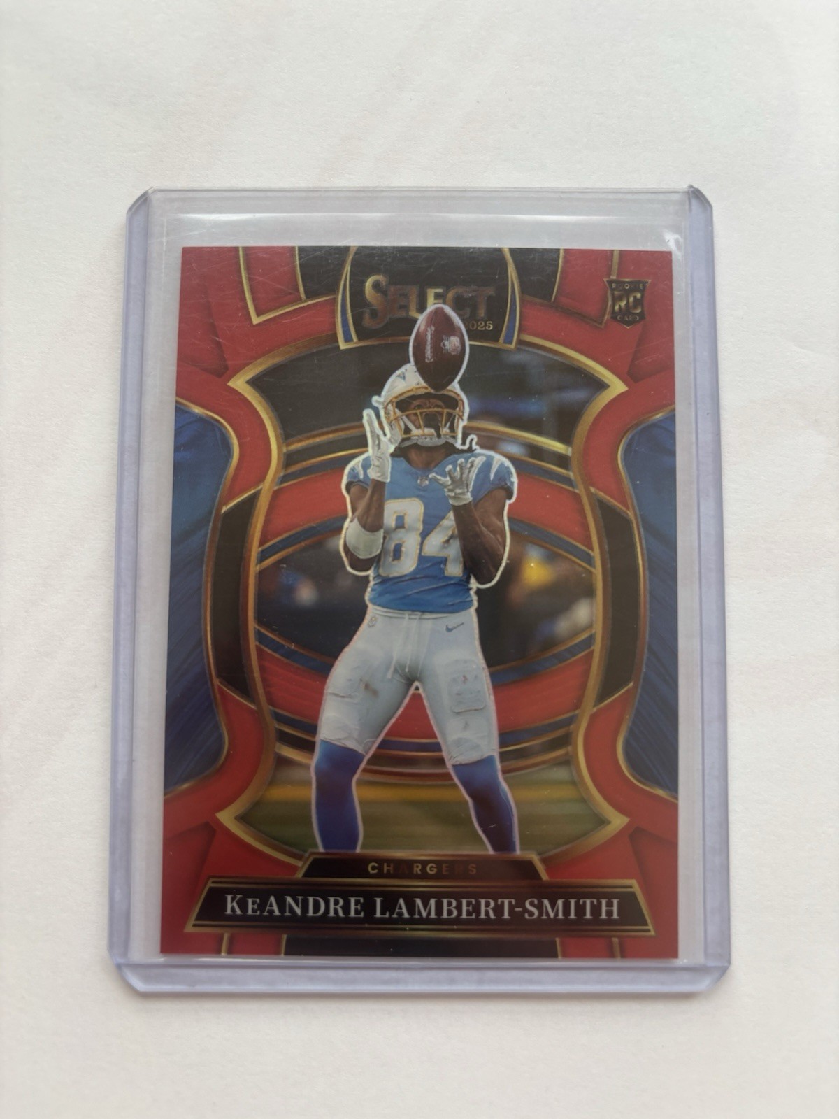 2025 Panini Select - Concourse KeAndre Lambert-Smith #3 Red Prizm /99 (RC)