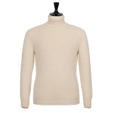 Rollkragenpullover aus schottischem 4-Ply Kas...