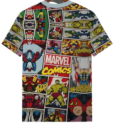 NEU MARVEL Jungen MARVEL COMICS Alter 5/6 Sterne Logo Kurzarm T-Shirt