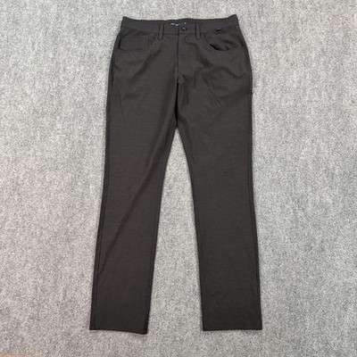 Travis Mathew Pants Mens 32x32 Black Open to Close Slim 5 Pocket Chino Golf