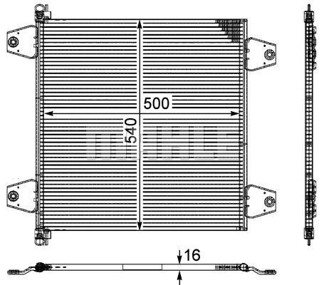 MAHLE AC 121 000P CONDENSER AIR CONDITIONING