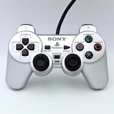 Controller PS2 Originale Sony Silver Dualshock SCPH-10010 Joystick TESTATO