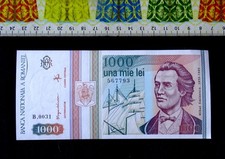 (USA  1.10 ) , Romania  Banknote ( new UNC ) , 1000 Lei , Year : 1993 .