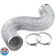 Cenipar Dryer Vent Hose-4 inch Ducting Vent Hose Flexible Aluminum Foil Non-I