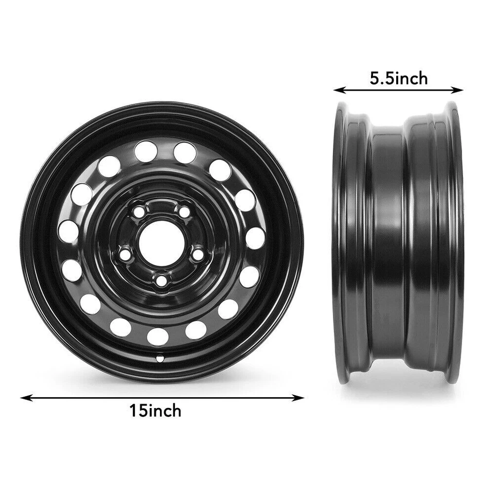 4 Pcs New 15 In Wheel Rim For Nissan NV200 2013-2021 Replacement Black Steel Rim Foto 3 de 4