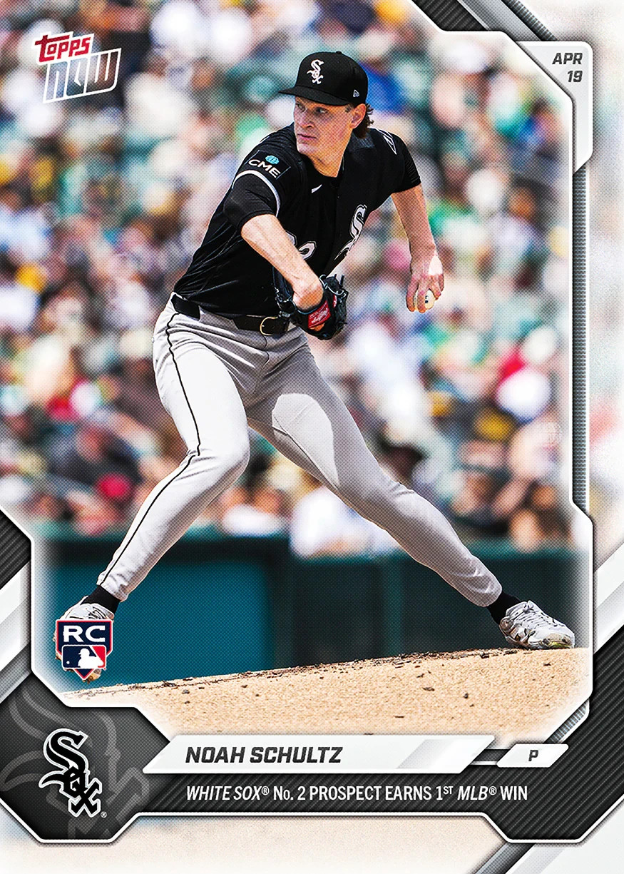 Noah Schultz - 2026 MLB Topps NOW - Card 99 - 1st WIN RC