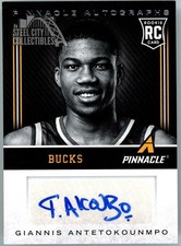 Giannis Antetokounmpo 2013-14 Panini Pinnacle Rookie Autograph Card #76 . rookie card picture