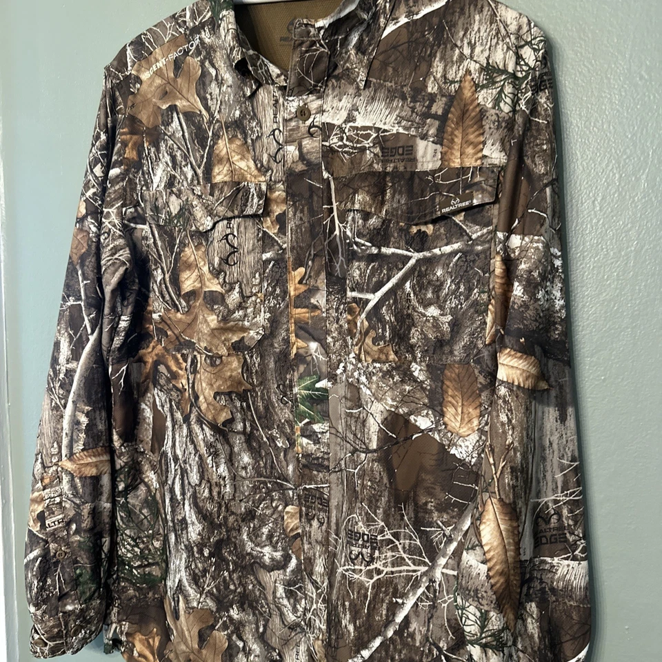 Realtree Max 1 Scent-Factor Camo Button Shirt Mens Sz S Hunting Fishing Outdoors - Image 2 of 4