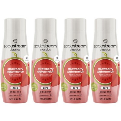 SodaStream Zero Strawberry Watermelon Drink Mix for Sparkling Water, 4 Pack