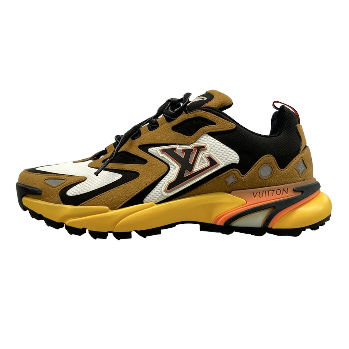 LOUIS VUITTON Tatic Line Sneakers 1A9UO Light Brown Black Orange
