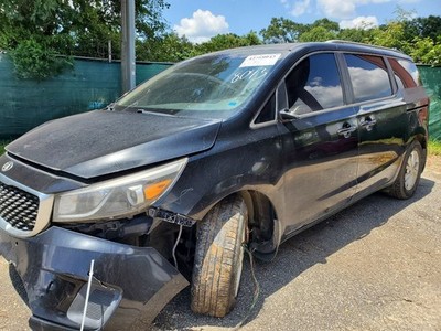 Used Left Quarter Glass fits: 2016 Kia Sedona black moulding privacy tint Left G