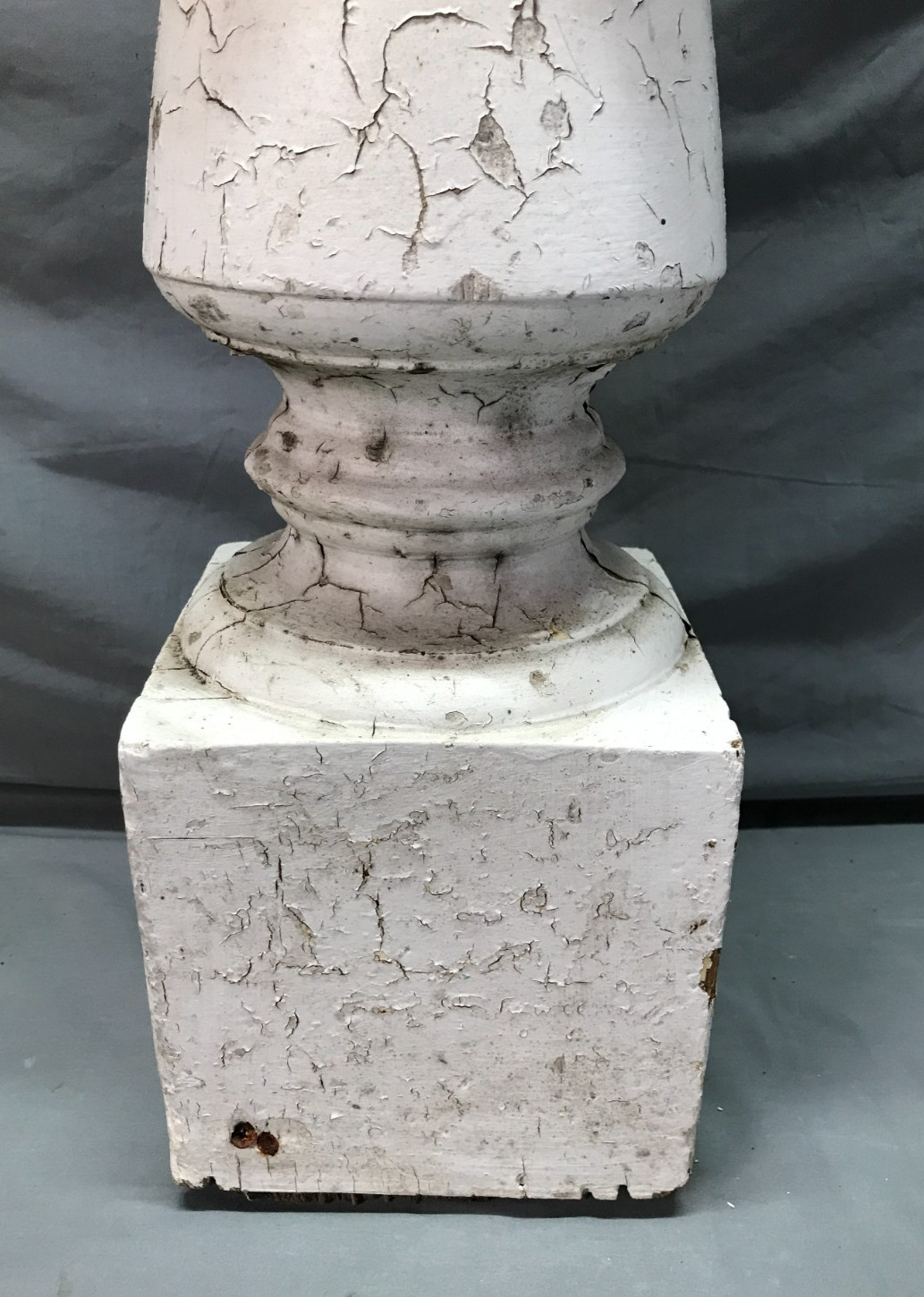 Antique VTG Hardwood Oak Shabby Exterior Porch Newel Post 7x37 Chic Old 1200-25B