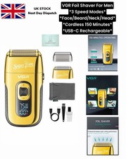 Electric Razor Foil Shaver Men Cordless Shaving Machine Skin Fade Barber Kit VGR