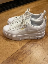 Puma Women  s Mayze Classic White Platform Sneaker Size 7.5